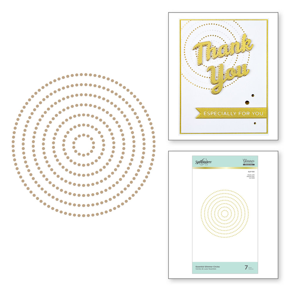 Spellbinders Essential Glimmer Circles Hot Foil Plates (GLP-150) Spellbinders Essential Glimmer Circles Hot Foil Plates (GLP-150)