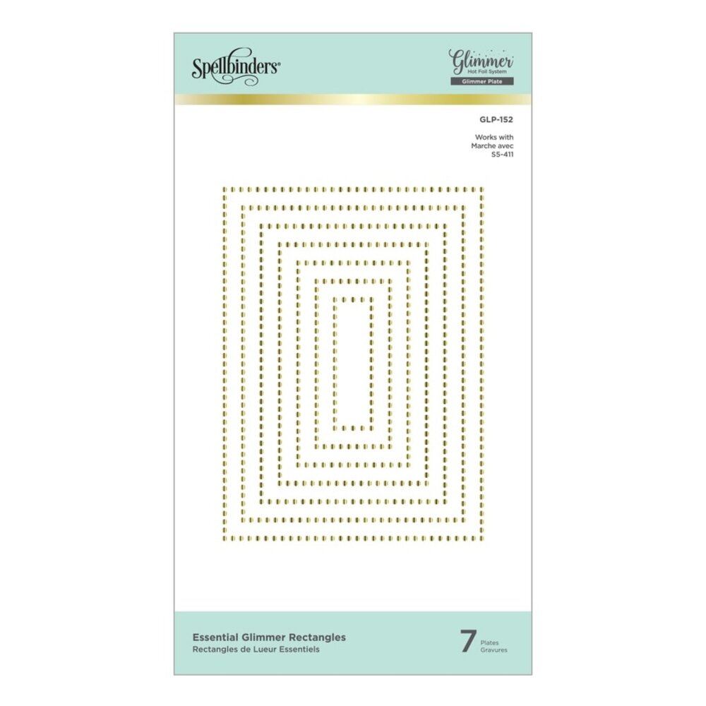 Spellbinders Essential Glimmer Rectangles Hot Foil Plates (GLP-152) Spellbinders Essential Glimmer Rectangles Hot Foil Plates (GLP-152)