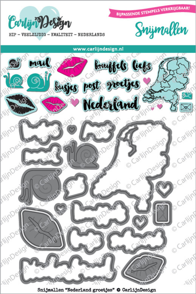 Carlijn Design Snijmal Nederland Groetjes (CDSN-0038)