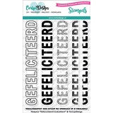 Carlijn Design Clear Stamps Gefeliciteerd Blokletters (CDST0041)