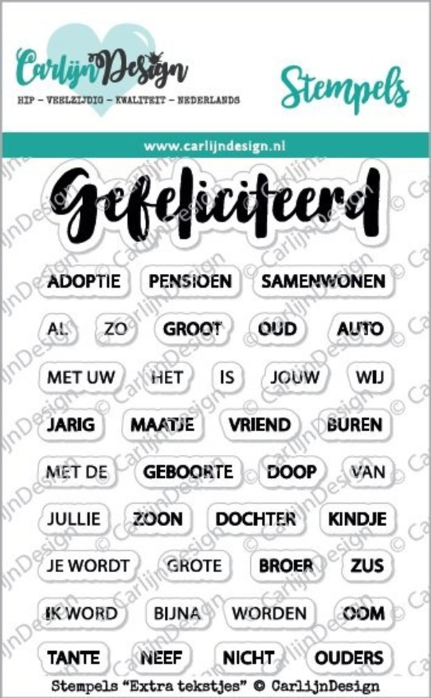 Carlijn Design Clear Stamps Extra Tekstjes (CDST0045) Carlijn Design Clear Stamps Extra Tekstjes (CDST0045)