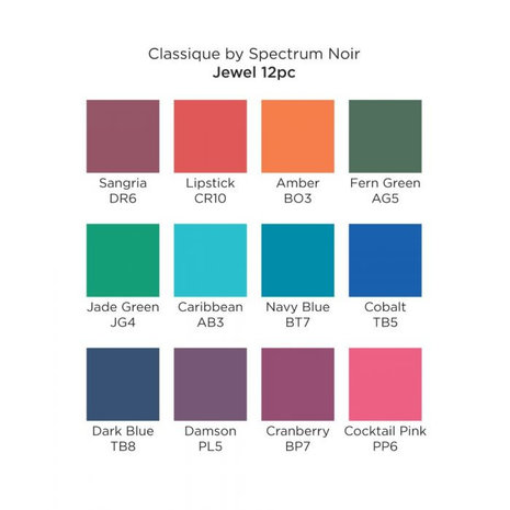 Spectrum Noir Classique Alcohol Markers Set Jewels (12pcs) (SPECN-CS12-JEW) Spectrum Noir Classique Alcohol Markers Set Jewels (12pcs) (SPECN-CS12-JEW)