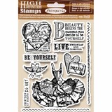 Stamperia Natural Rubber Stamps Fly High (WTKCC165)
