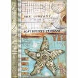 Stamperia Rice Paper A4 Mechanical Sea World Sea Star (DFSA4432)
