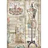 Stamperia Rice Paper A4 Imagine Mannequin (DFSA4442)