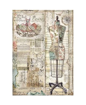 Stamperia Rice Paper A4 Imagine Mannequin (DFSA4442) Stamperia Rice Paper A4 Imagine Mannequin (DFSA4442)