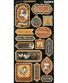 Graphic 45 Farmhouse Chipboard (4502061)