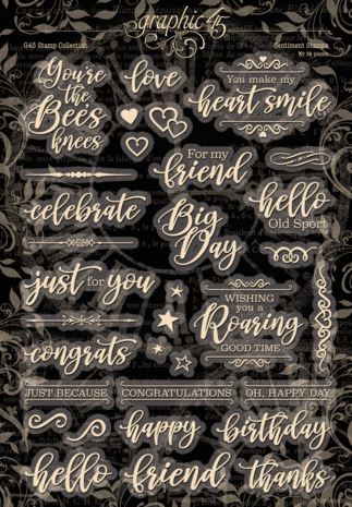 Graphic 45 Sentiment Clear Stamps (4501984) Graphic 45 Sentiment Clear Stamps (4501984)