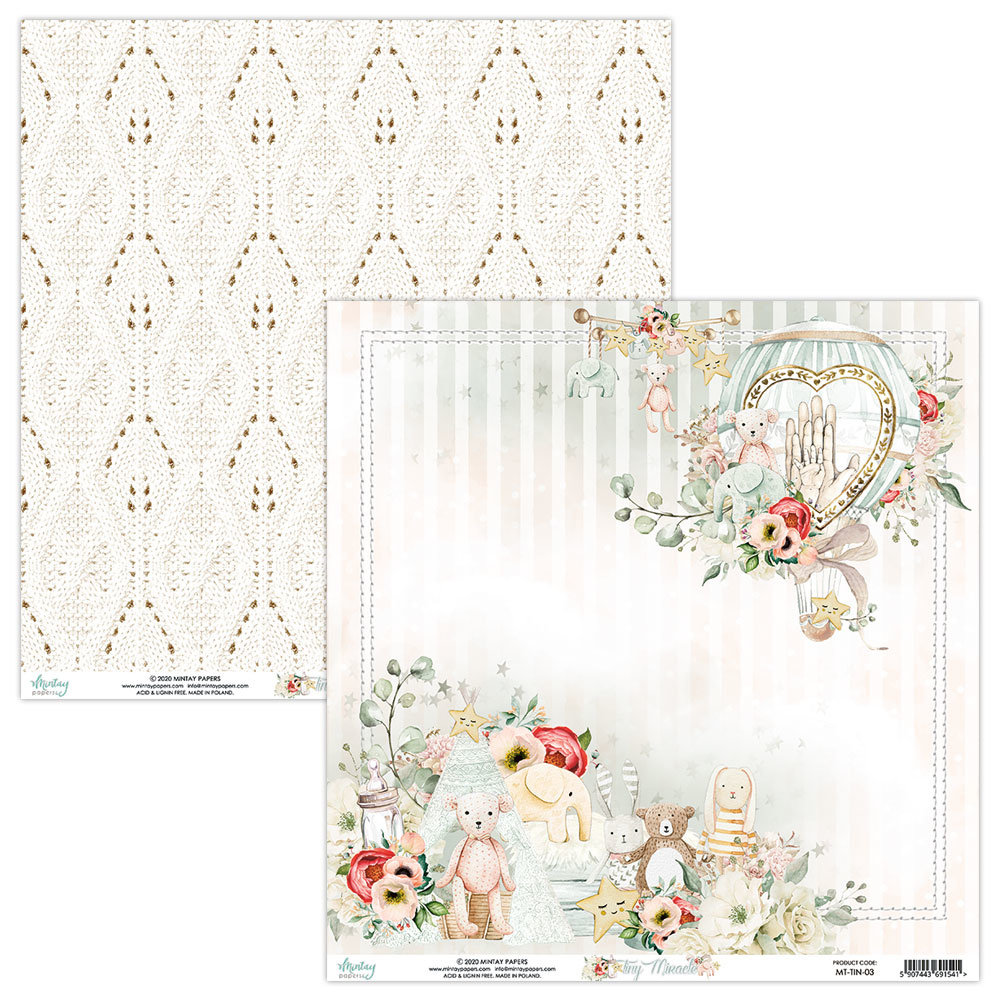 Mintay Tiny Miracle 12x12 Inch Scrapbooking Paper Set (MT-TIN-07) Mintay Tiny Miracle 12x12 Inch Scrapbooking Paper Set (MT-TIN-07)