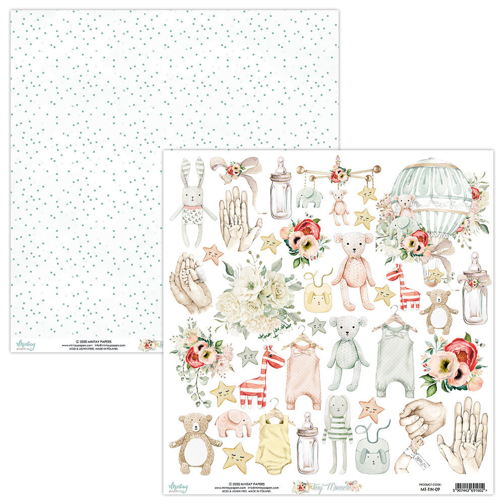 Mintay Tiny Miracle 12x12 Inch Scrapbooking Paper Set (MT-TIN-07) Mintay Tiny Miracle 12x12 Inch Scrapbooking Paper Set (MT-TIN-07)