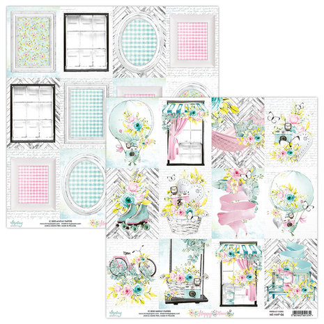 Mintay Happy Place 12x12 Inch Scrapbooking Paper Set (MT-HAP-07)