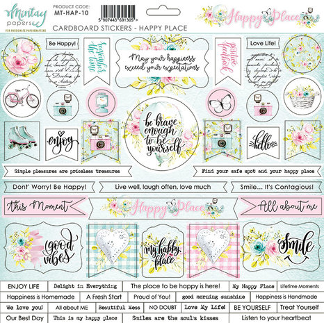 Mintay Happy Place 12x12 Inch Scrapbooking Paper Set (MT-HAP-07)