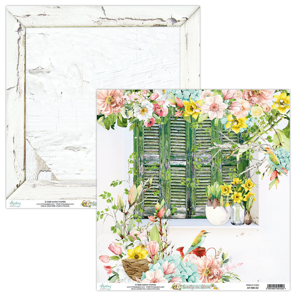 Mintay Beauty in Bloom 12x12 Inch Scrapbooking Paper Set (MT-BIB-07)