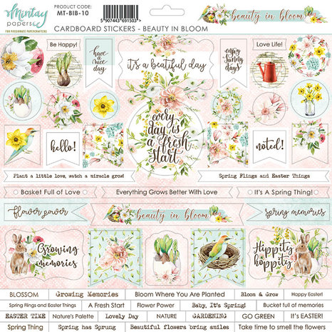 Mintay Beauty in Bloom 12x12 Inch Scrapbooking Paper Set (MT-BIB-07)