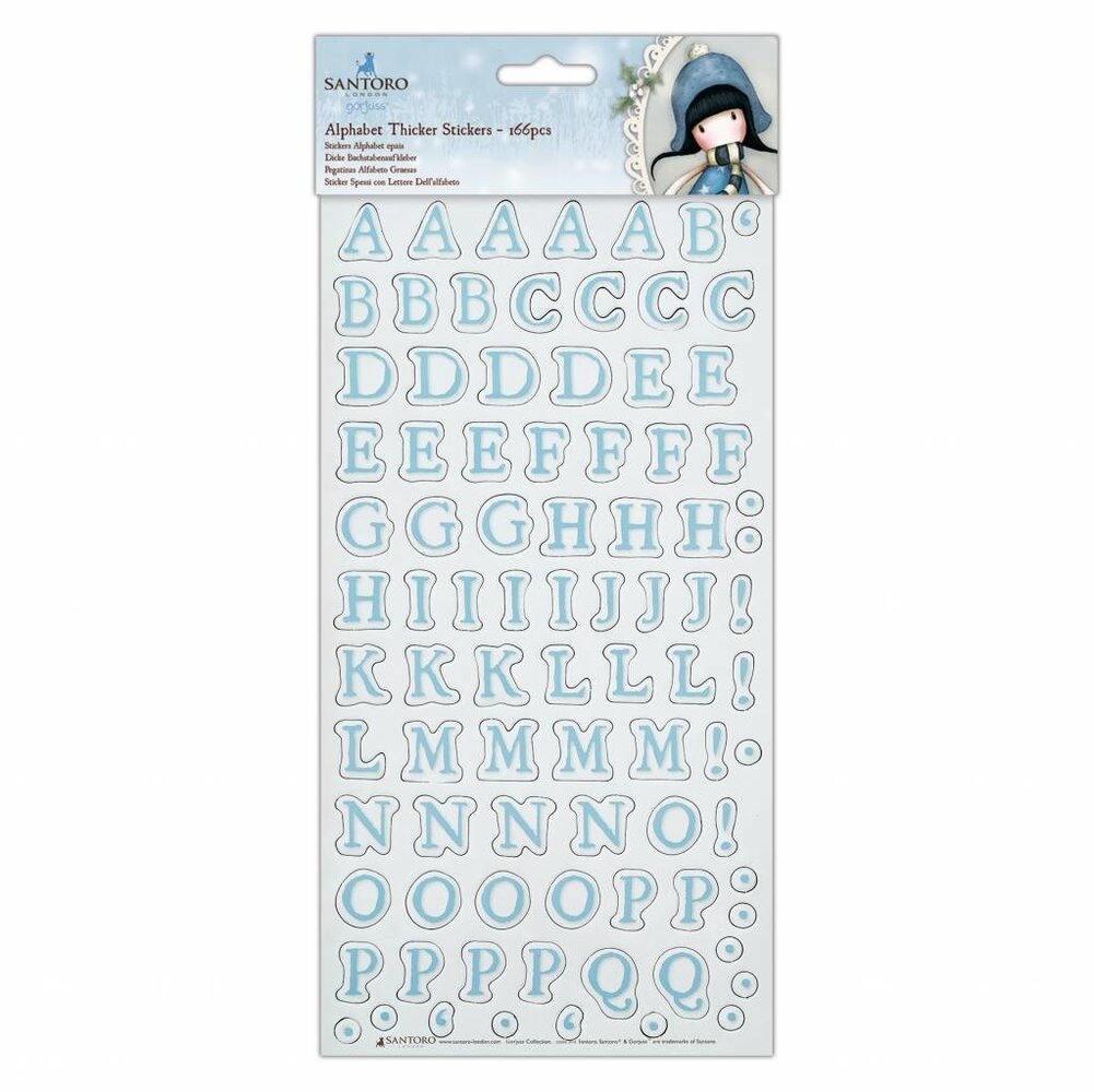 Gorjuss Winter Alphabet Thicker Stickers (168pcs) (GOR 351900)