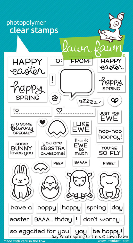 Lawn Fawn Say What? Spring Critters Clear Stamps (LF2228) Lawn Fawn Say What? Spring Critters Clear Stamps (LF2228)