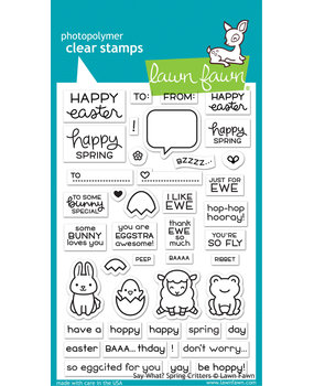 Lawn Fawn Say What? Spring Critters Clear Stamps (LF2228) Lawn Fawn Say What? Spring Critters Clear Stamps (LF2228)