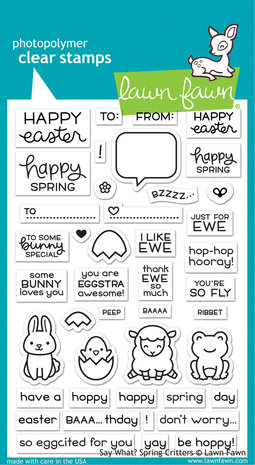 Lawn Fawn Say What? Spring Critters Clear Stamps (LF2228) Lawn Fawn Say What? Spring Critters Clear Stamps (LF2228)