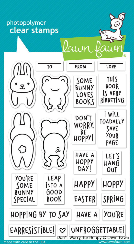 Lawn Fawn Don't Worry, Be Hoppy Clear Stamps (LF2232) Lawn Fawn Don't Worry, Be Hoppy Clear Stamps (LF2232)