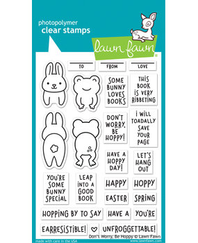 Lawn Fawn Don't Worry, Be Hoppy Clear Stamps (LF2232) Lawn Fawn Don't Worry, Be Hoppy Clear Stamps (LF2232)