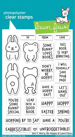 Lawn Fawn Don't Worry, Be Hoppy Clear Stamps (LF2232) Lawn Fawn Don't Worry, Be Hoppy Clear Stamps (LF2232)