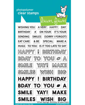 Lawn Fawn Offset Sayings: Birthday Clear Stamps (LF2235)