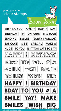 Lawn Fawn Offset Sayings: Birthday Clear Stamps (LF2235)