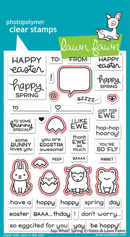 Lawn Fawn Say What? Spring Critters Dies (LF2229) Lawn Fawn Say What? Spring Critters Dies (LF2229)