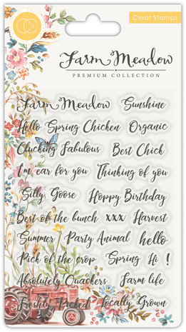 Craft Consortium Farm Meadow Sentiments Clear Stamps (CCSTMP028) Craft Consortium Farm Meadow Sentiments Clear Stamps (CCSTMP028)