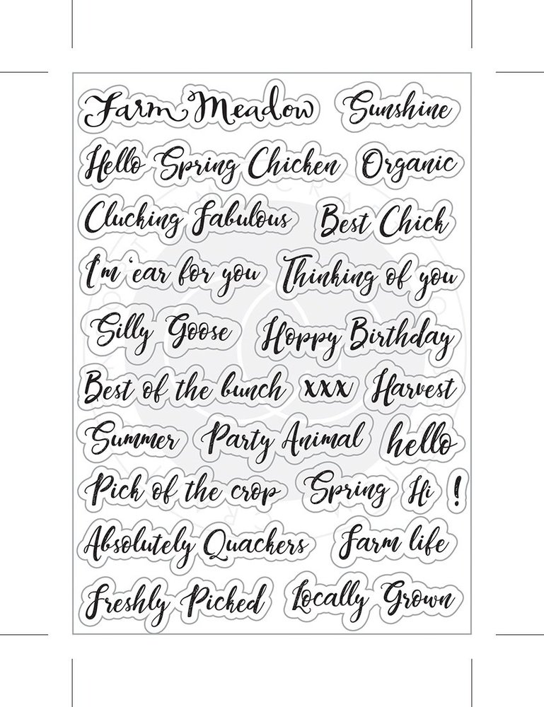Craft Consortium Farm Meadow Sentiments Clear Stamps (CCSTMP028) Craft Consortium Farm Meadow Sentiments Clear Stamps (CCSTMP028)