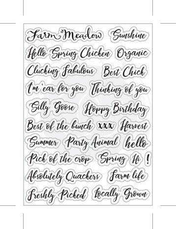 Craft Consortium Farm Meadow Sentiments Clear Stamps (CCSTMP028) Craft Consortium Farm Meadow Sentiments Clear Stamps (CCSTMP028)