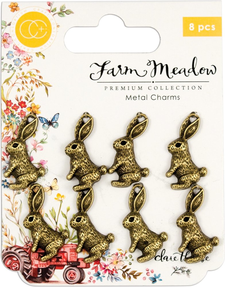 Craft Consortium Farm Meadow Rabbits Charms (CCMCHRM010) Craft Consortium Farm Meadow Rabbits Charms (CCMCHRM010)