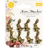 Craft Consortium Farm Meadow Rabbits Charms (CCMCHRM010)