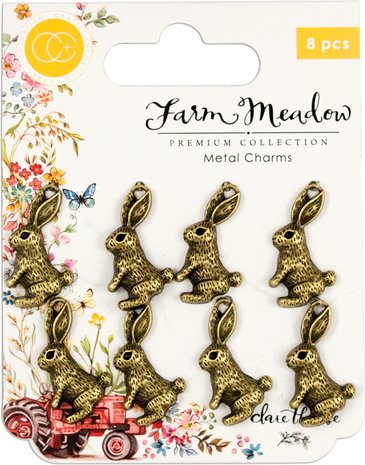 Craft Consortium Farm Meadow Rabbits Charms (CCMCHRM010) Craft Consortium Farm Meadow Rabbits Charms (CCMCHRM010)