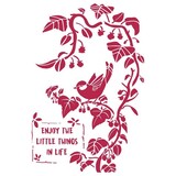 Stamperia Masking Stencil A4 Little Bird on Branch (KSG443)