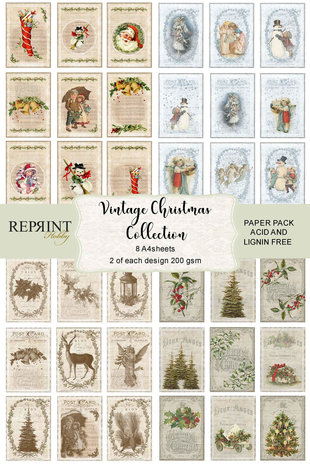 Reprint Vintage Christmas Cutouts A4 Paper Pack (RKP001)