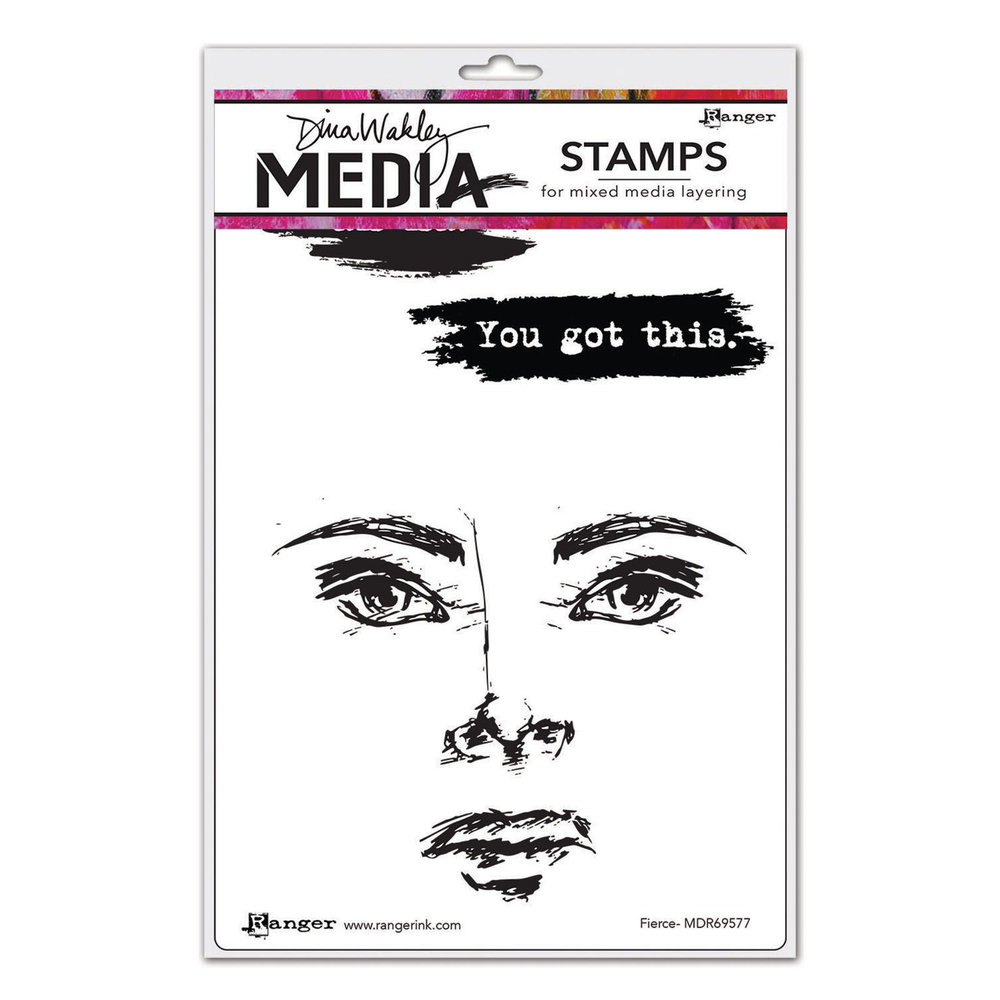 Ranger Dina Wakley Media Cling Stamp Fierce (MDR69577) Ranger Dina Wakley Media Cling Stamp Fierce (MDR69577)