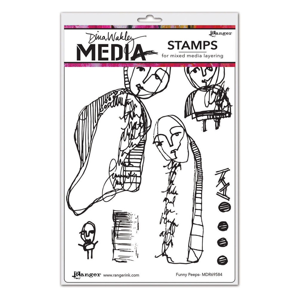 Ranger Dina Wakley Media Cling Stamp Funny Peeps (MDR69584) Ranger Dina Wakley Media Cling Stamp Funny Peeps (MDR69584)