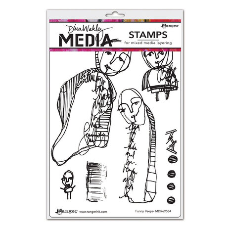 Ranger Dina Wakley Media Cling Stamp Funny Peeps (MDR69584) Ranger Dina Wakley Media Cling Stamp Funny Peeps (MDR69584)