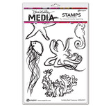 Ranger Dina Wakley Media Cling Stamp Scribbly Creatures (MDR69591)