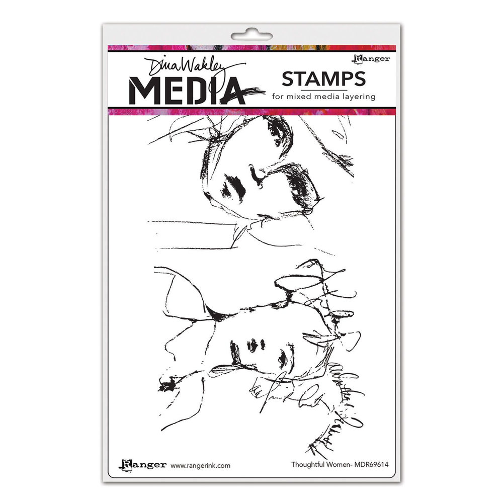 Ranger Dina Wakley Media Cling Stamp Thoughtful Women (MDR69614)