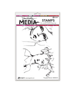 Ranger Dina Wakley Media Cling Stamp Thoughtful Women (MDR69614)