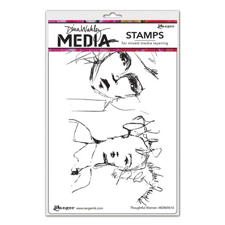 Ranger Dina Wakley Media Cling Stamp Thoughtful Women (MDR69614)