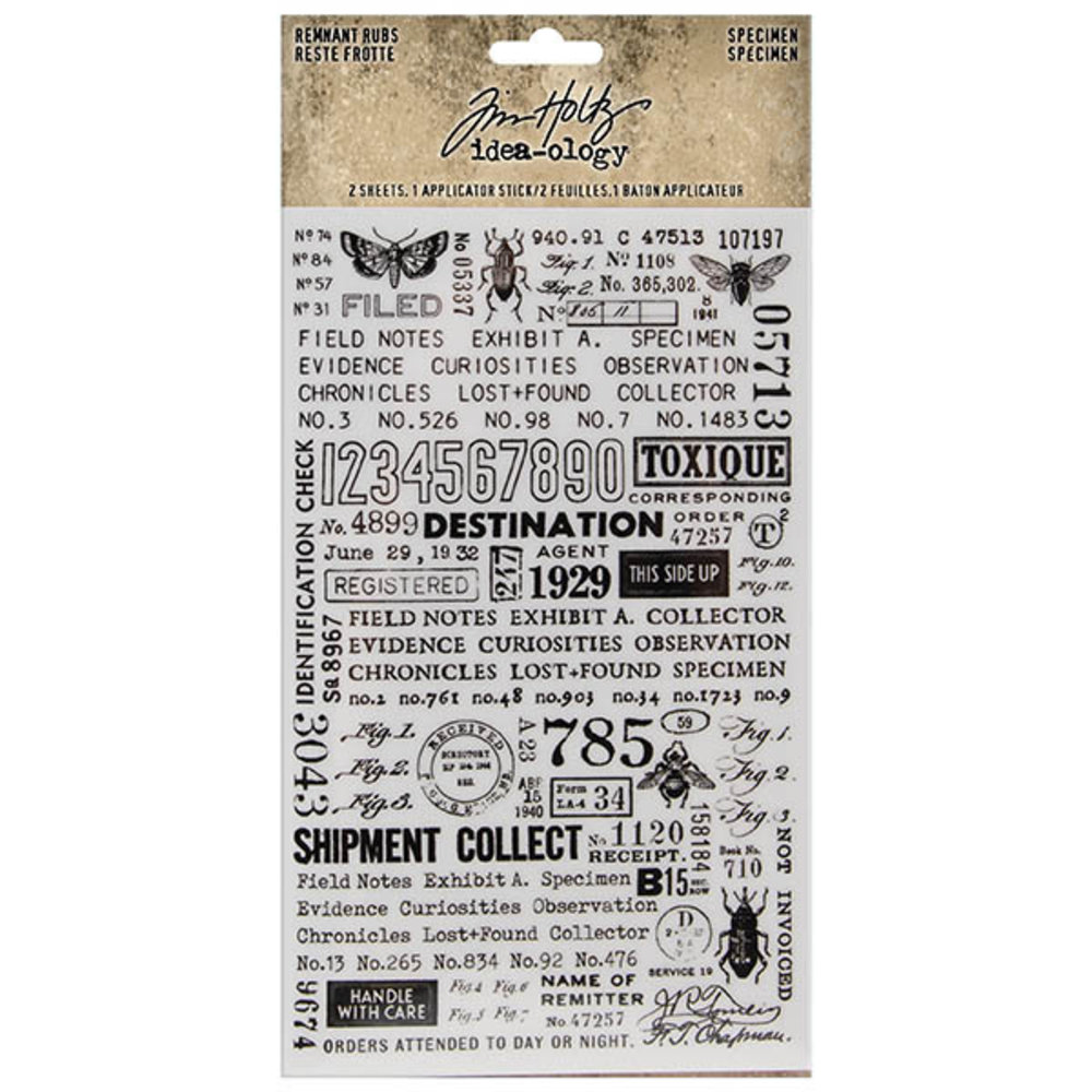 Idea-ology Tim Holtz Specimen Remnant Rubs (TH94047)