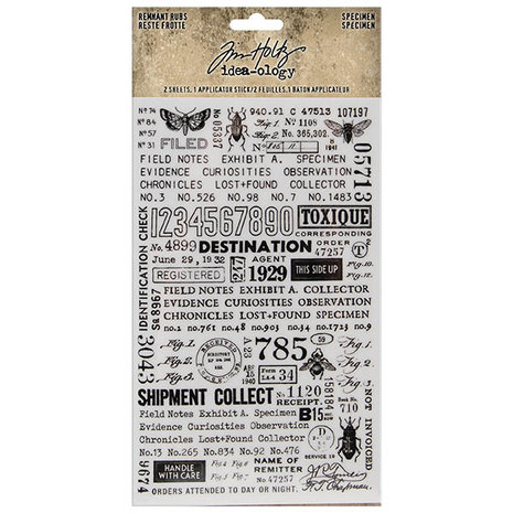 Idea-ology Tim Holtz Specimen Remnant Rubs (TH94047)
