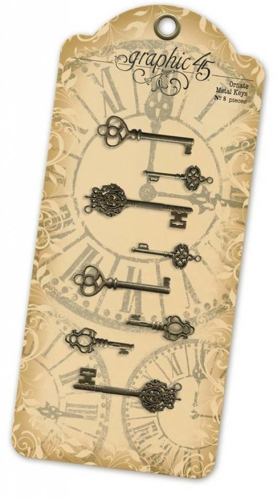 Graphic 45 Ornate Metal Keys (4500545) Graphic 45 Ornate Metal Keys (4500545)