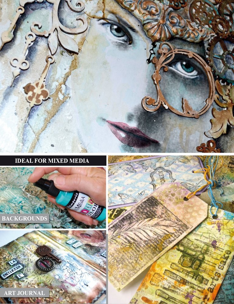 Stamperia Aquacolor Spray 60ml Yellow (KAQ005) Stamperia Aquacolor Spray 60ml Yellow (KAQ005)