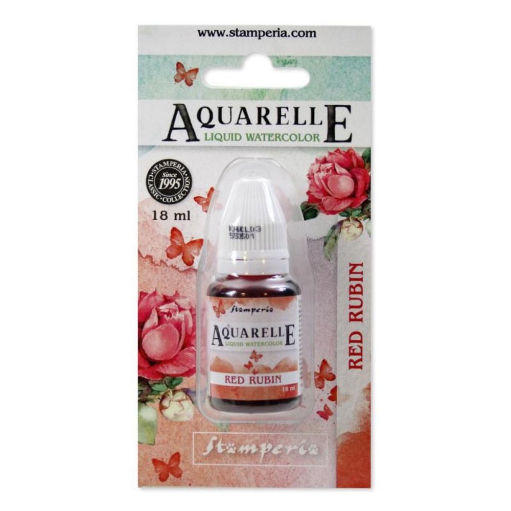 Stamperia Aquarelle Watercolor Red Rubin (18ml) (KAWCL03) Stamperia Aquarelle Watercolor Red Rubin (18ml) (KAWCL03)