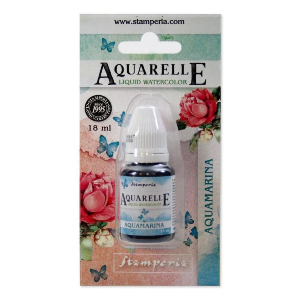 Stamperia Aquarelle Watercolor Aquamarina (18ml) (KAWCL07) Stamperia Aquarelle Watercolor Aquamarina (18ml) (KAWCL07)