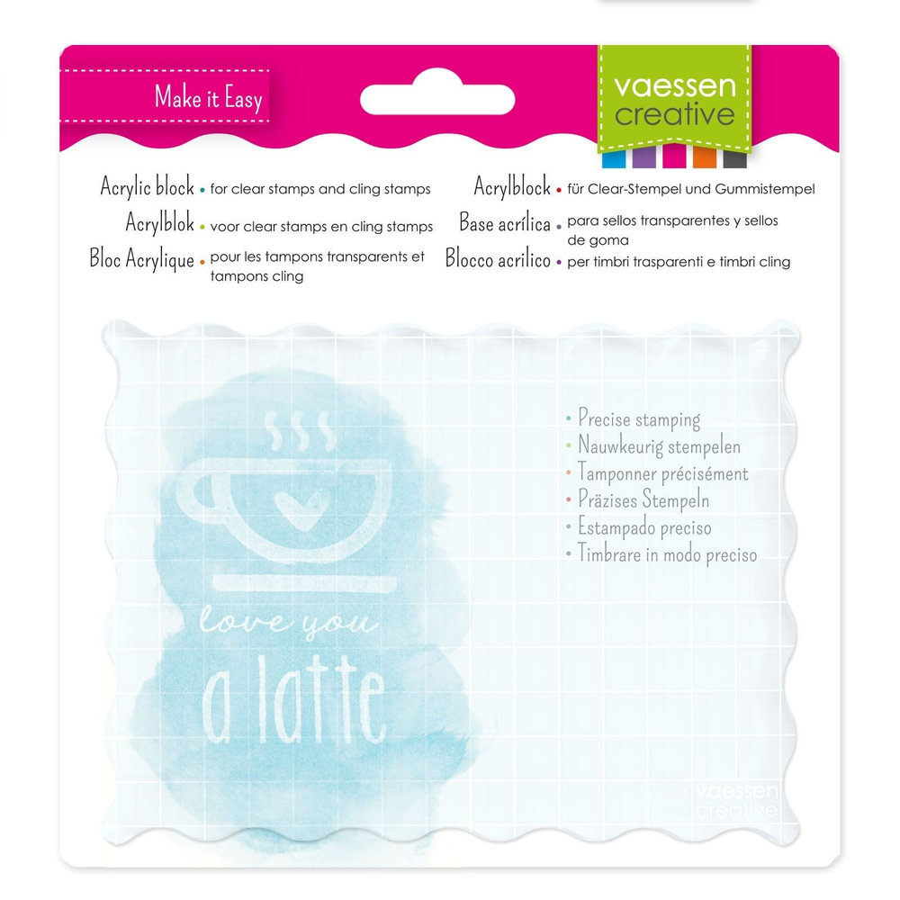 Vaessen Creative Acrylblok Raster 12x16 cm (1009-021) Vaessen Creative Acrylblok Raster 12x16 cm (1009-021)